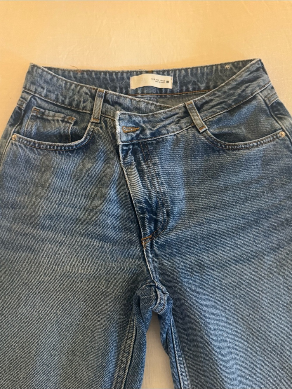Zara Asymmetrical Baggy Jeans